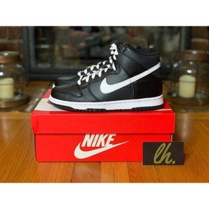 Size 5.5y Nike Dunk High "Black White"